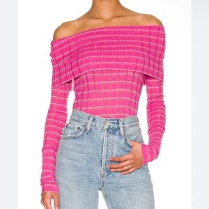 Free People Snowbunny Ribbed off the shoulder top